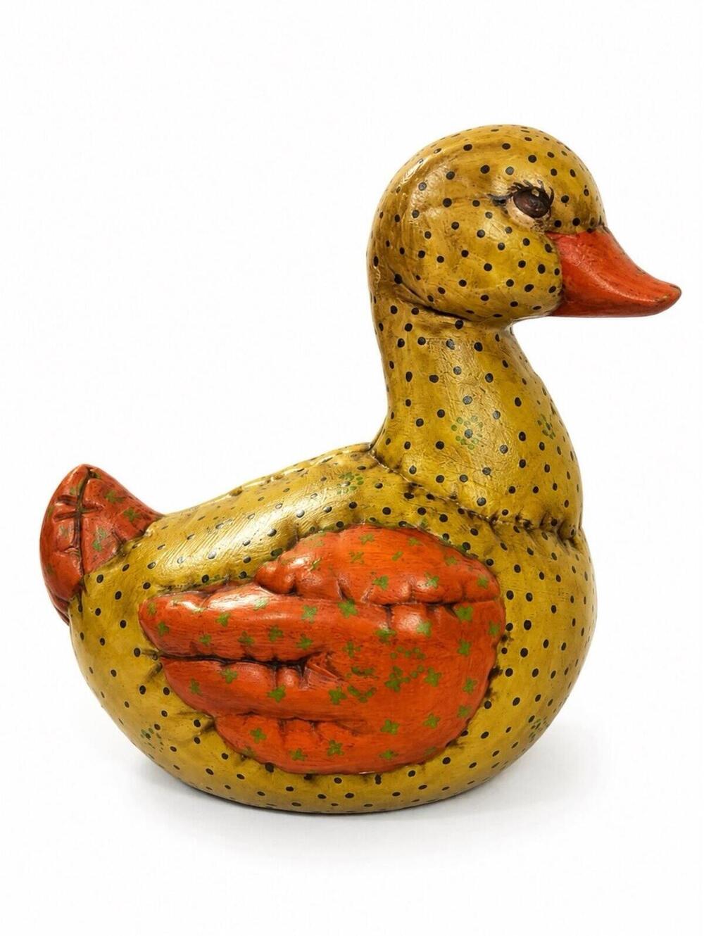 Vintage Hand Painted Duck Goose Ceramic Figurine Country Farm Decor